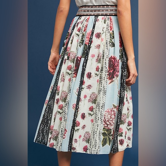 Anthropologie VERB by Pallavi Singhee “Condorcet” floral midi skirt / 6P / EUC - Picture 4 of 15